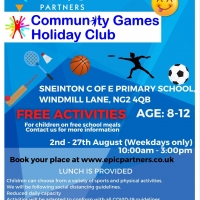Sneinton Community Games Holiday Clubs - 03/08/21